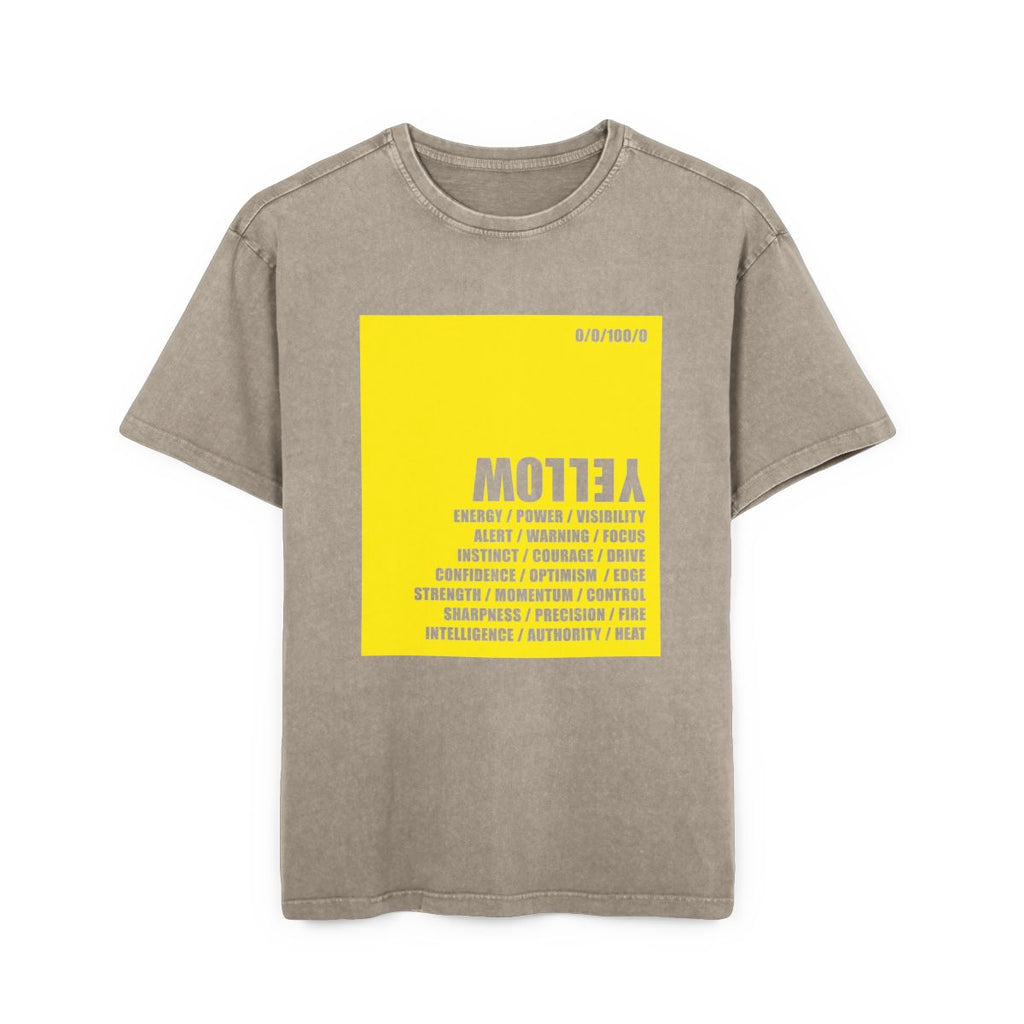 Dark Khaki Tee / YELLOW logo