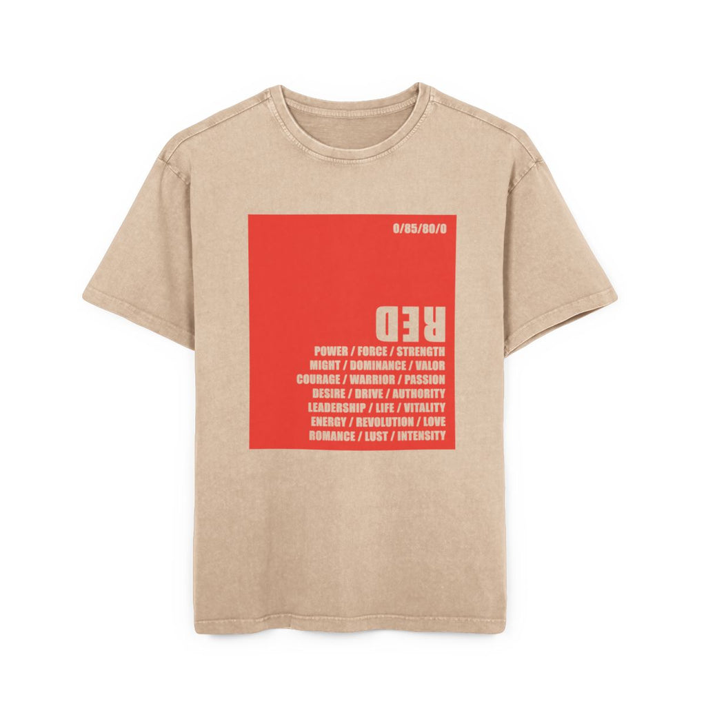 Beige Tee / RED logo
