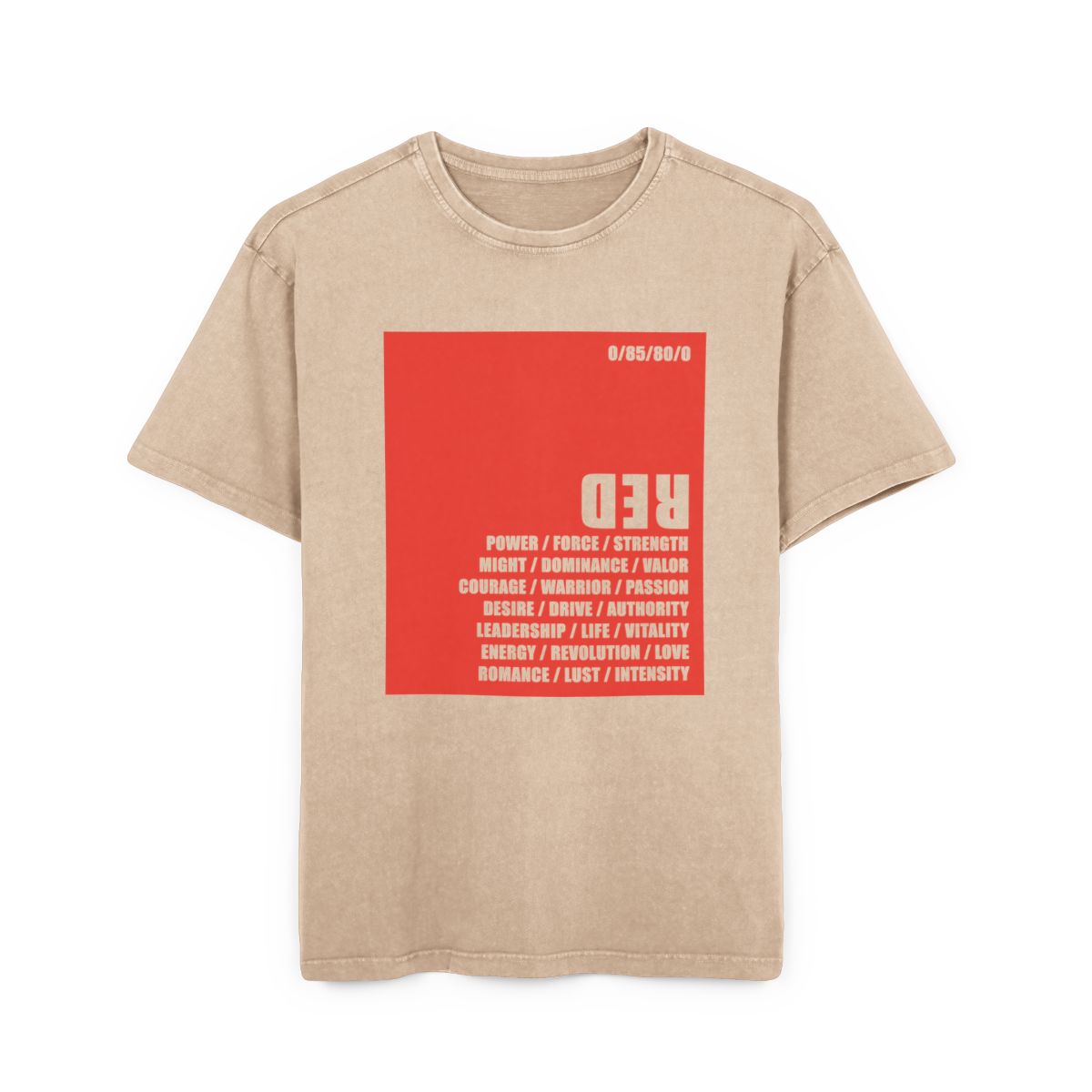 Beige Tee / RED logo
