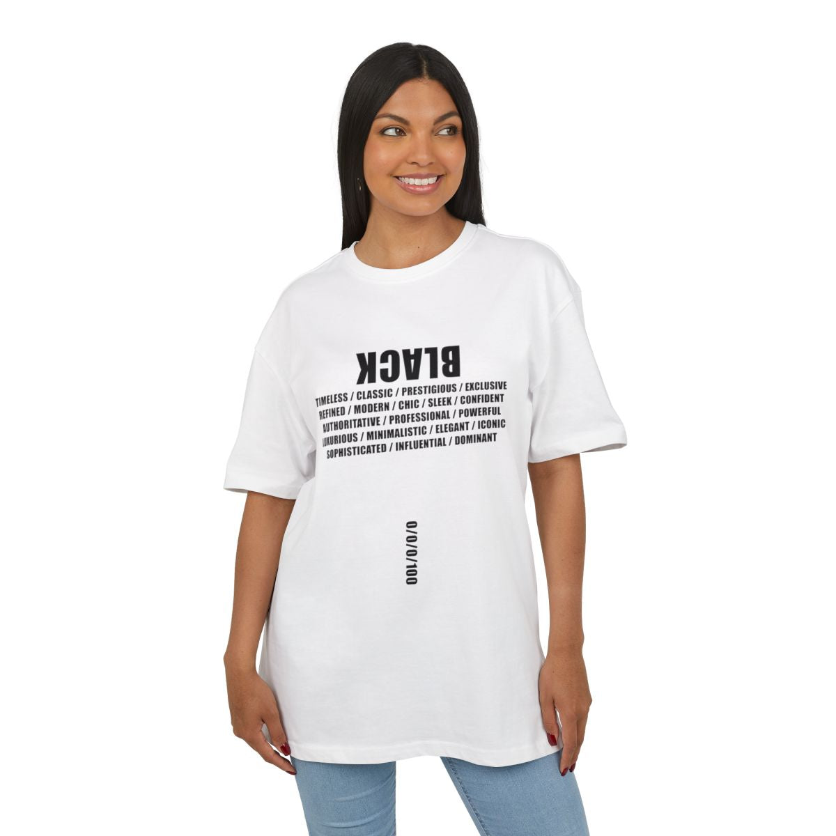 White Tee / Black text