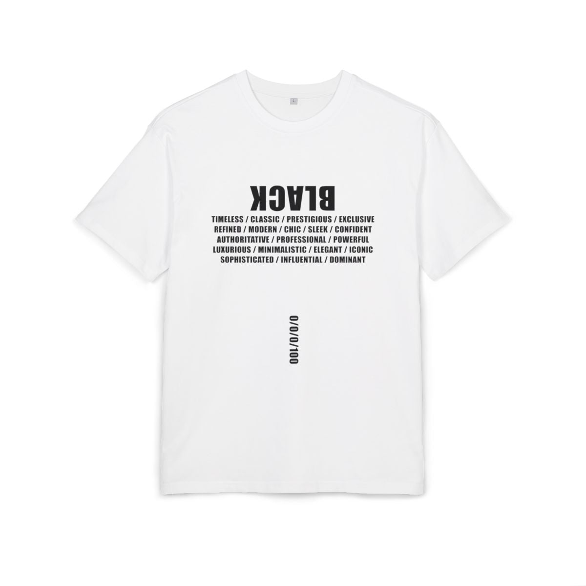 White Tee / Black text