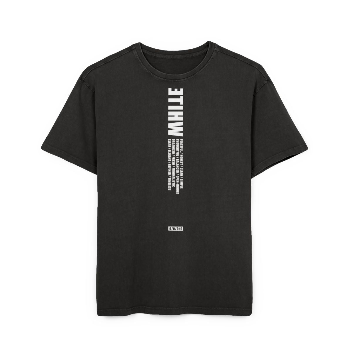 Black Tee / WHITE text