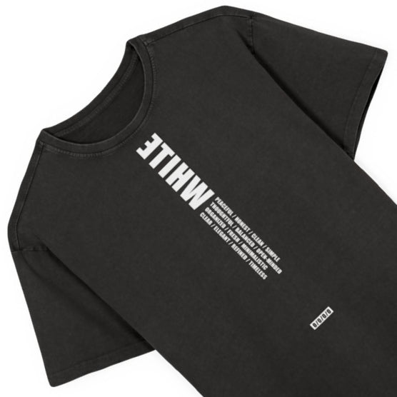 Black Tee / WHITE text