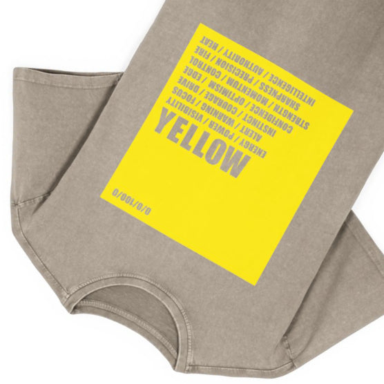 Dark Khaki Tee / YELLOW logo